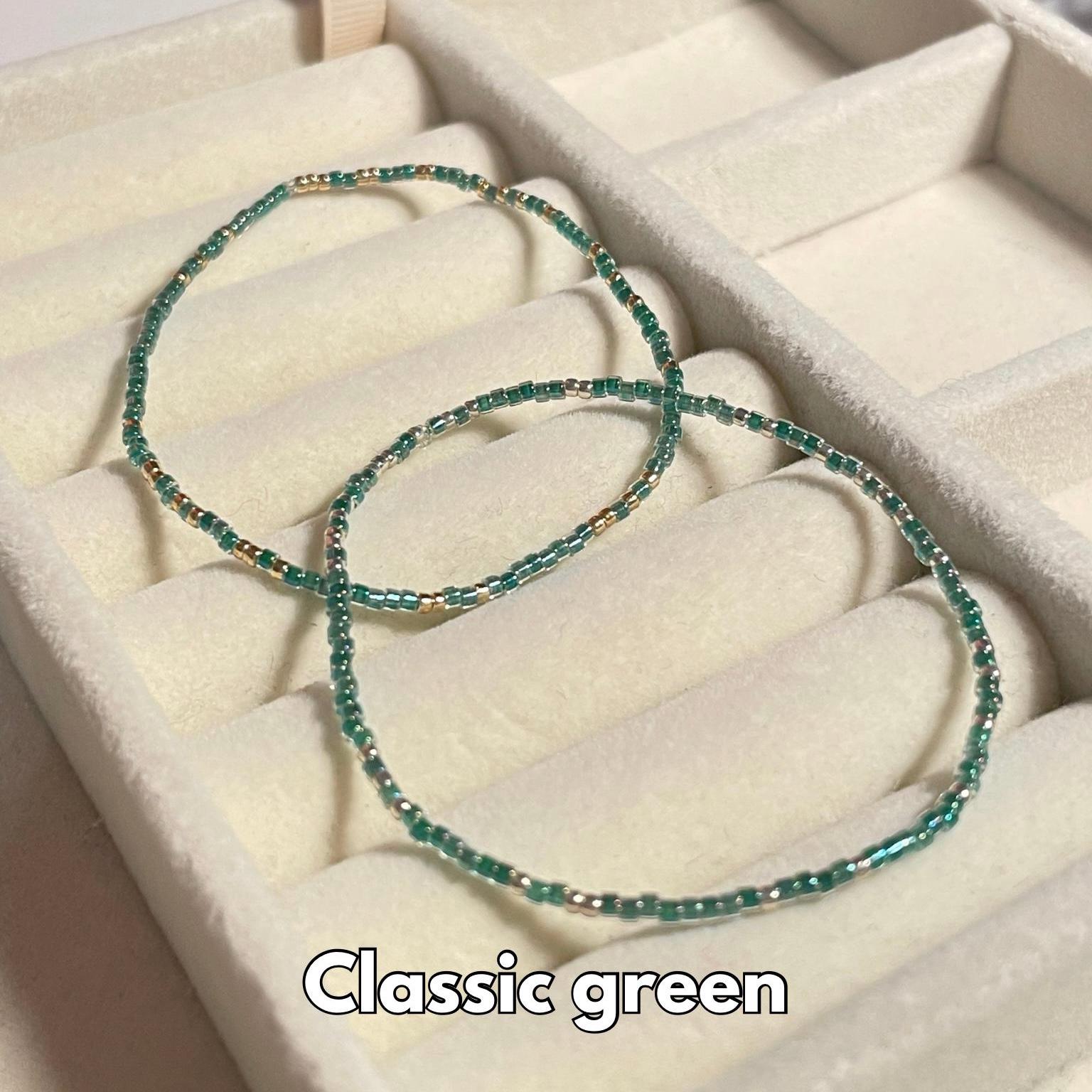 Bracelet stack - green