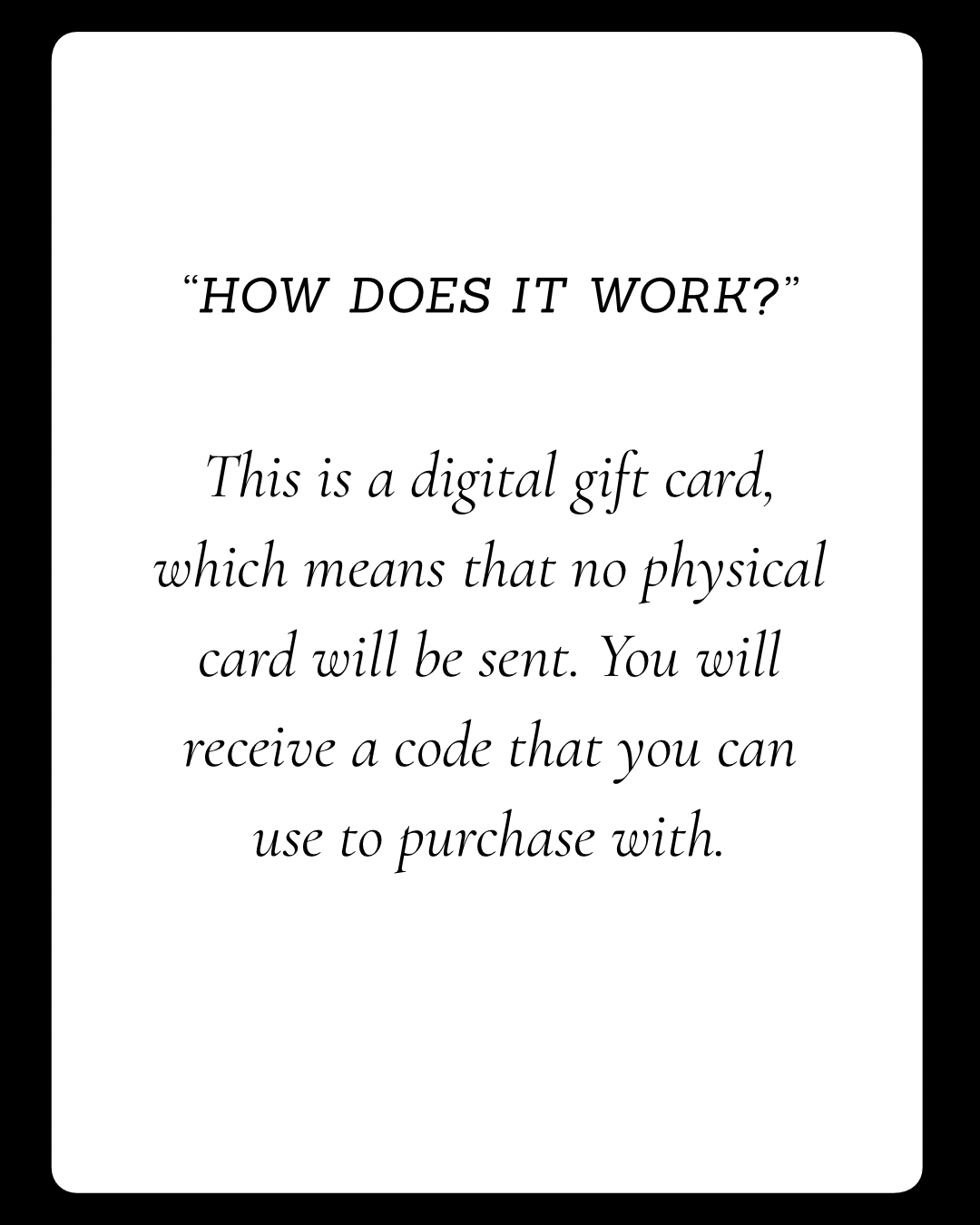 Digital gift card